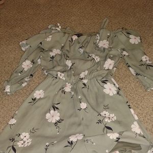 Women's size small green and floral print as You wish romper